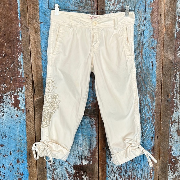 Lucky Brand Cream Mid Rise Easy Fit Capri Women’s Size 25 - Picture 1 of 5